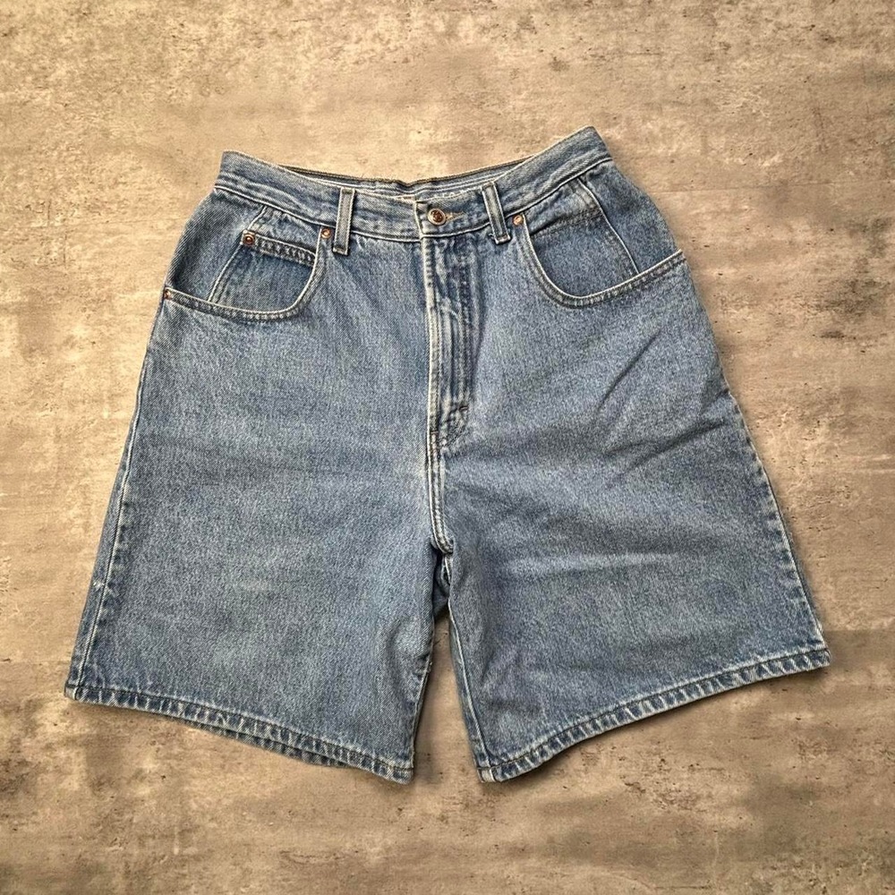 Gloria Vanderbilt Jorts Size 26 Blue High Waisted Vintage 90s Denim Shorts